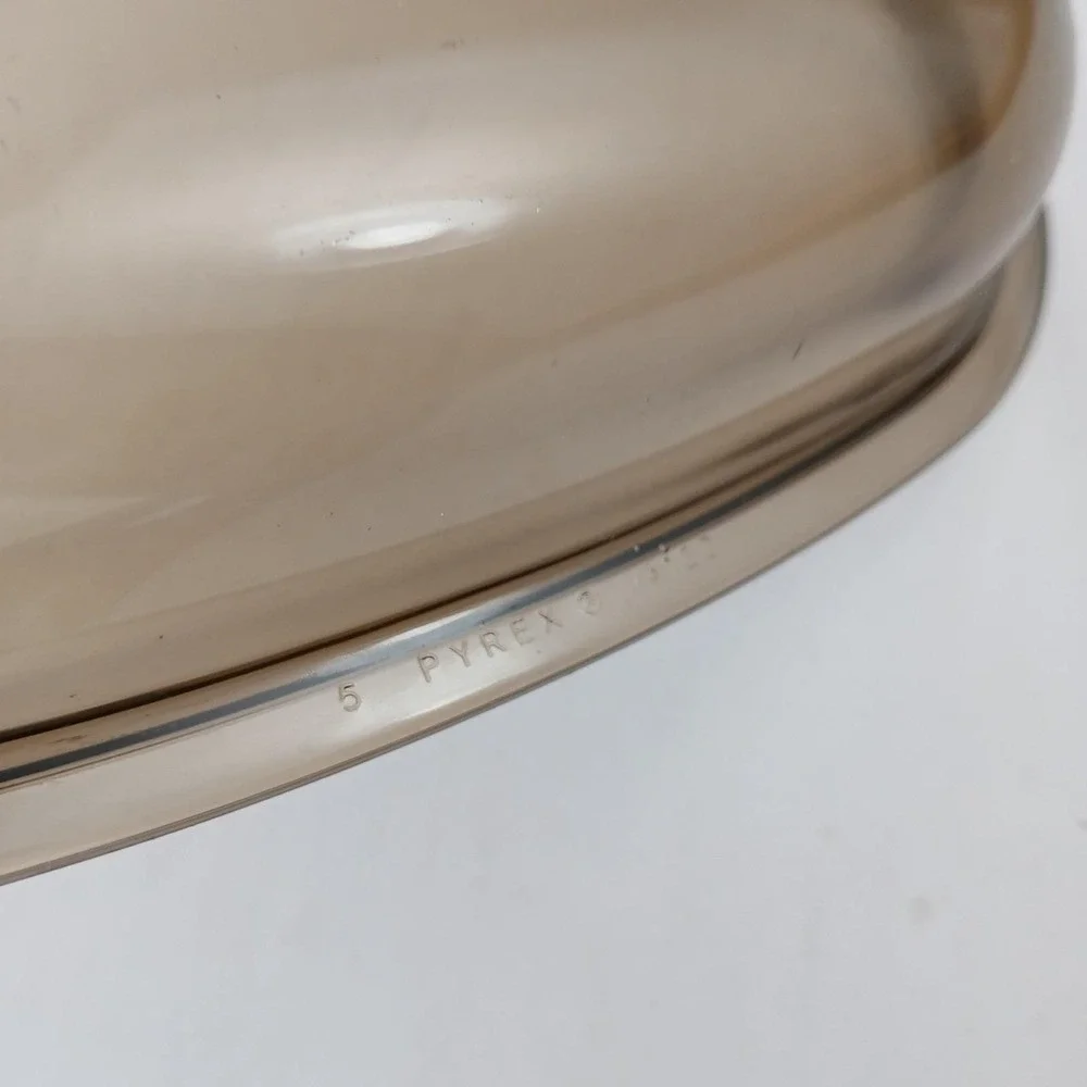 Pyrex Corning Ware 5 A12C Square Replacement Lid Only Amber Glass No Chips Vtg
